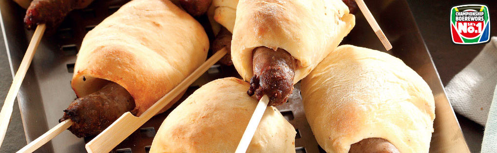 Roosterkoek Boerewors on a Stick Roosterkoek Boerewors on a Stick