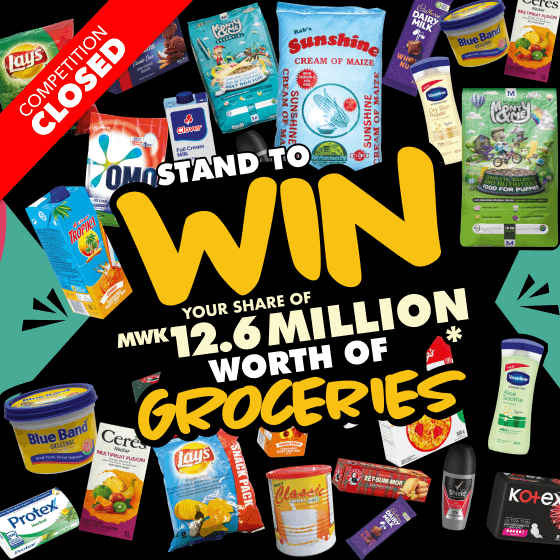 STAND TO WIN YOUR SHARE OF MWK 12.6 MILLION WORTH OF GROCERIES