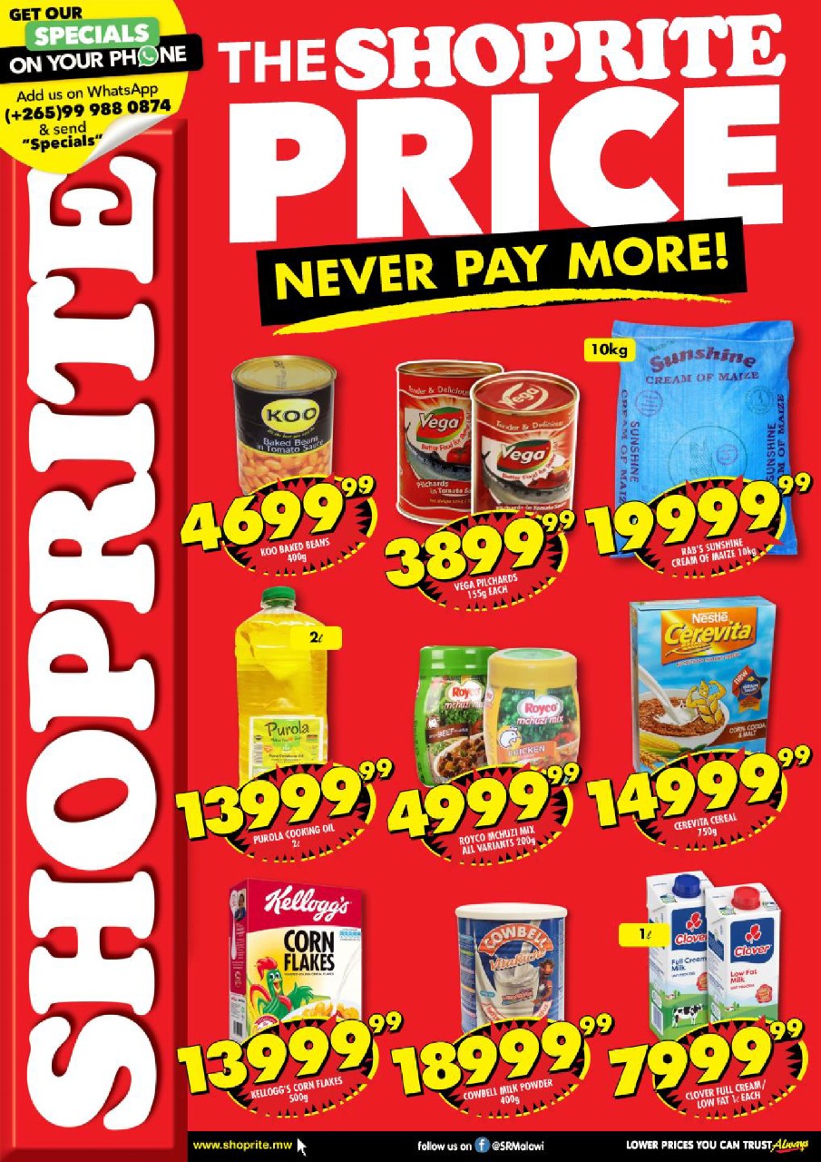 specials leaflet