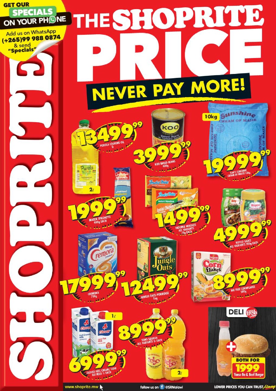 specials leaflet