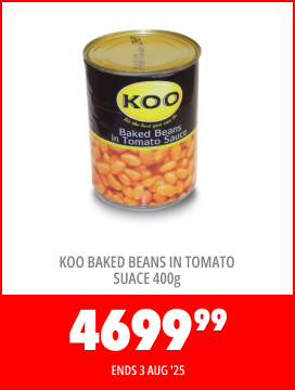 KOO BAKED BEANS IN TOMATO SAUCE 400g - 4699.99