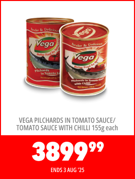 VEGA PILCHARDS 155g EACH - 3899.99